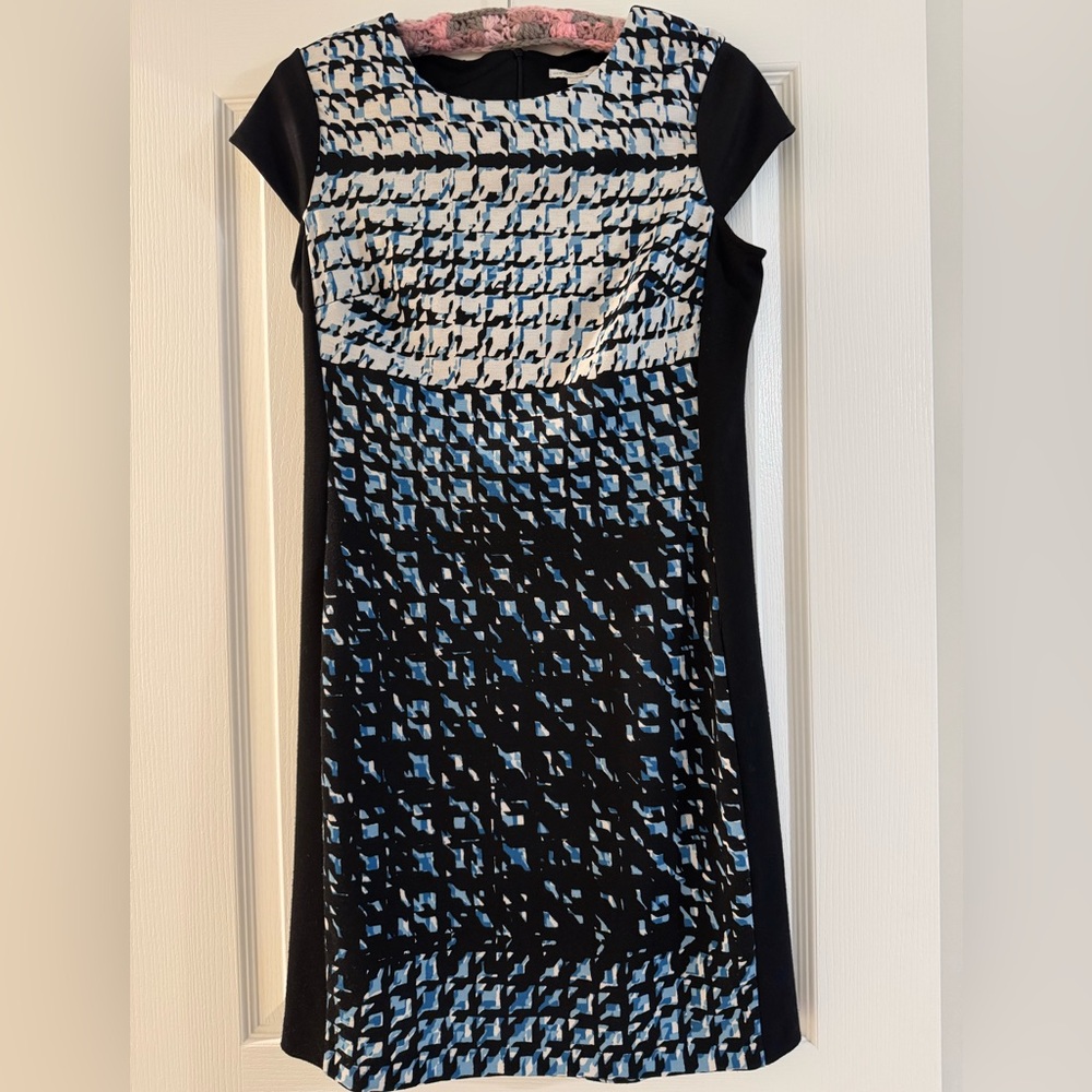 New York & Company Black and White Sheath Mini Dress